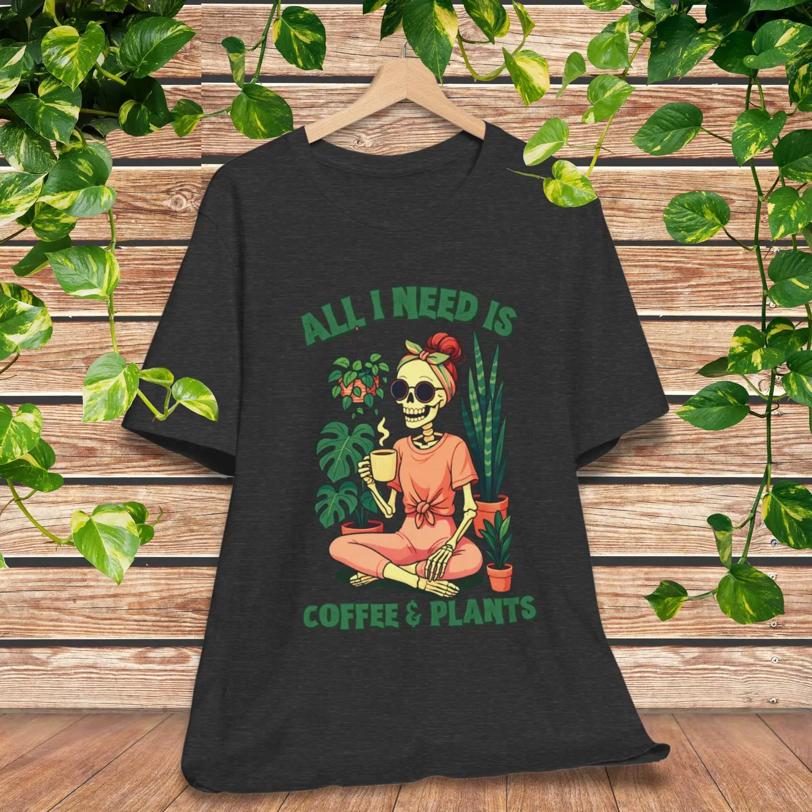 Plant Parent T Shirt - Kaos Tengkorak Lucu untuk Pecinta Kopi